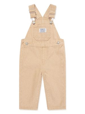 Levi's Kids Railroad Stripe denim dungarees - Neutrals