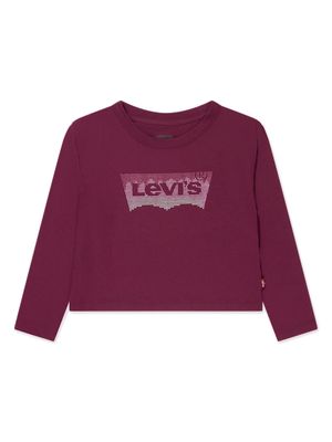 Levi's Kids rhinestone-embellished crew-neck T-shirt - Red