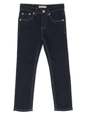 Levi's Kids straight-leg contrast-stitching jeans - Blue