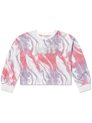 Levi's Kids TEEN marble-print sweatshirt - White