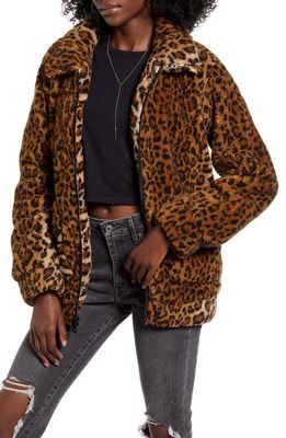 levi's Leopard Print Faux Fur Jacket