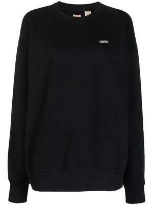 Levi's logo-embroidered cotton jumper - Black