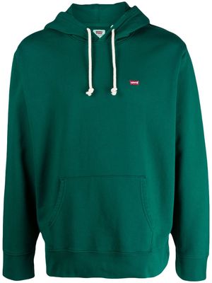 Levi's logo-patch cotton hoodie - Green