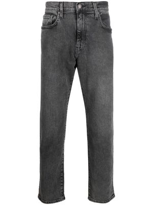 LEVI'S logo-patch straight-leg jeans - Black