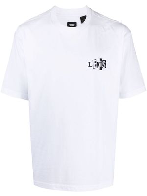 Levi's logo-print cotton-blend T-shirt - White