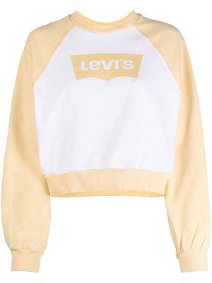 LEVI'S logo-print cotton sweatshirt - Neutrals