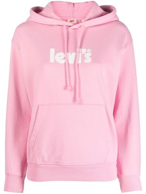 Levi's logo-print pullover hoodie - Pink