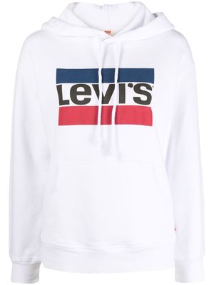Levi's logo-print pullover hoodie - White