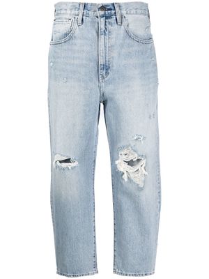 Levi's: Made & Crafted distressed-finish jeans - Blue
