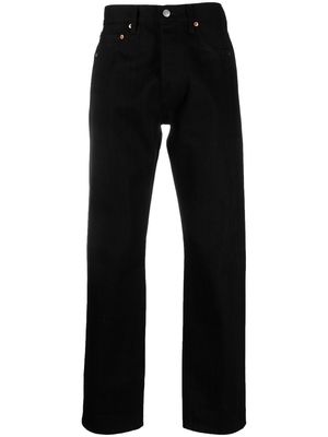 Levi's: Made & Crafted organic cotton straight-fit jeans - Black