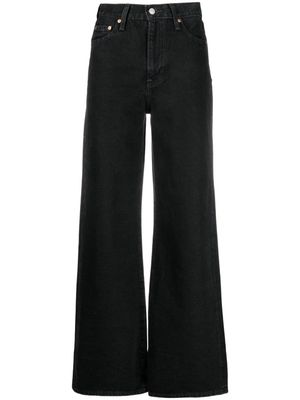 Levi's: Made & Crafted Ribcage high-waisted wide-leg jeans - Black