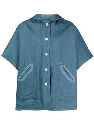 Levi's: Made & Crafted short-sleeve hooded denim jacket - Blue