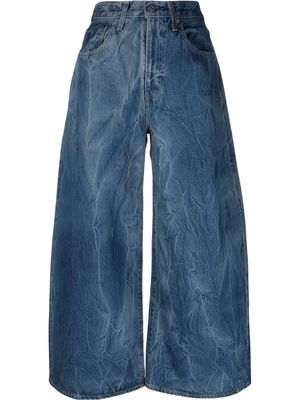 Levi's: Made & Crafted stonewashed wide-leg jeans - Blue