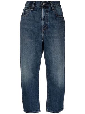 Levi's: Made & Crafted washed-denim straight-leg jeans - Blue