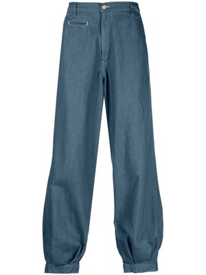 Levi's: Made & Crafted wide-leg tapered jeans - Blue