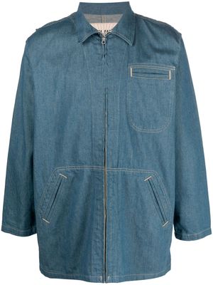 Levi's: Made & Crafted zip-up denim shirt jacket - Blue
