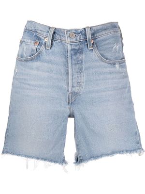 Levi's raw-edge denim shorts - Blue