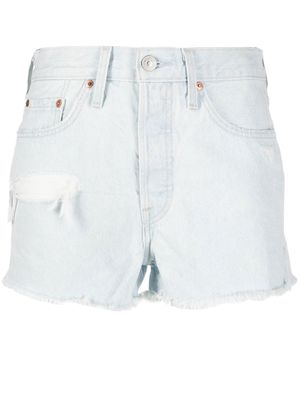 Levi's ripped-detail denim shorts - Blue