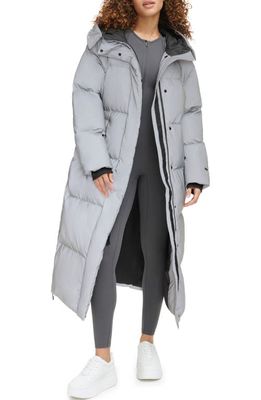 levi's Side Zip Hooded Maxi Puffer Jacket in Reflective