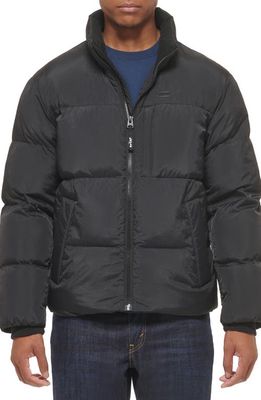 levi's Stand Collar Puffer Jacket in Black