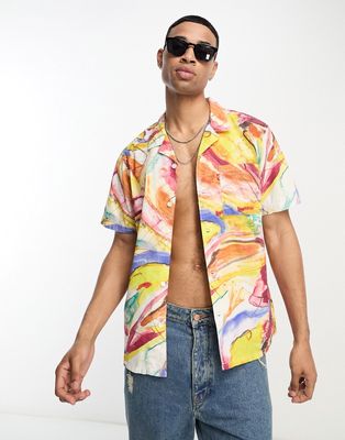 Levi's Sunset Camp shirt in all over fun art print-Multi