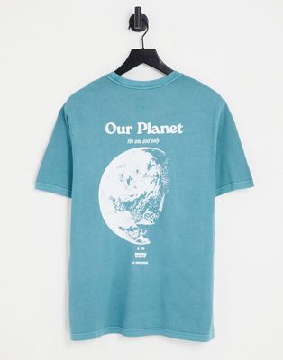 Levi's t-shirt with our planet backprint in green