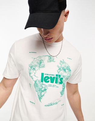 Levi's t-shirt with planet chest print in white