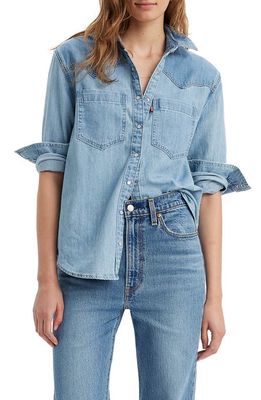 levi's Teodora Western Snap-Up Denim Shirt in Done And Dusted