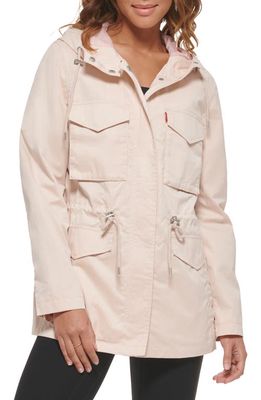 levi's Utility Hooded Jacket in Peach
