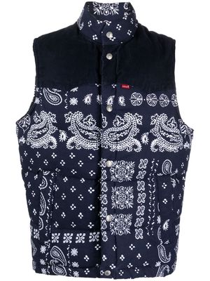 Levi's Western quilted gilet - Blue