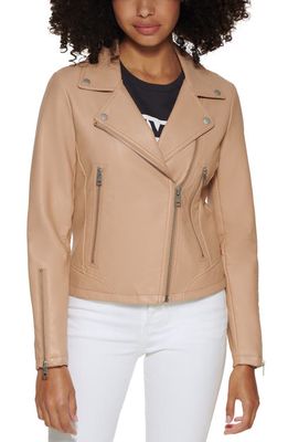 levi's Women's Faux Leather Moto Jacket in Biscotti