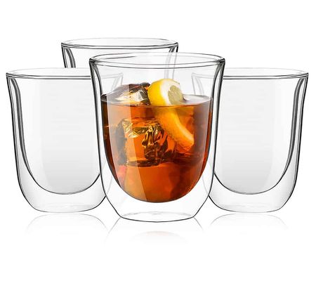 Levitea Double Wall Insulated Glasses - 8.4 oz - Set of 4