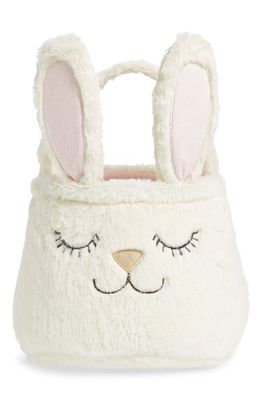 Levtex Bunny Faux Fur Easter Basket in White