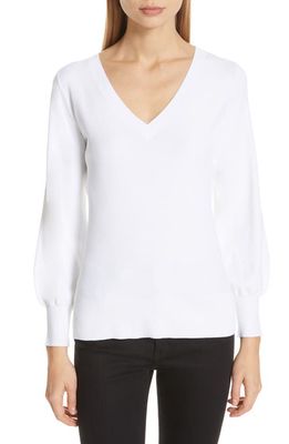 Lewit V-Neck Sweater in White