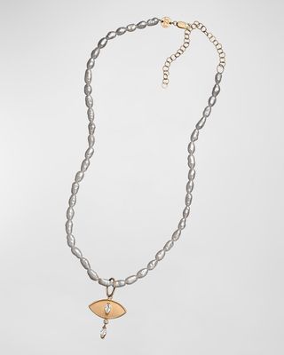 Lex Pearl Pendant Necklace with Sapphires