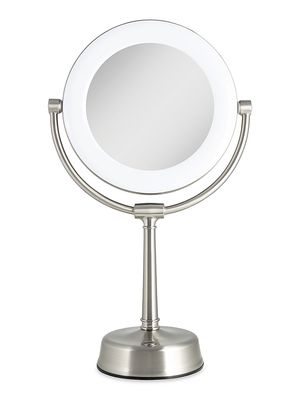 LEXINGTON Customizable Sunlight LED Lighted Vanity Mirror - Satin Nickel - Satin Nickel