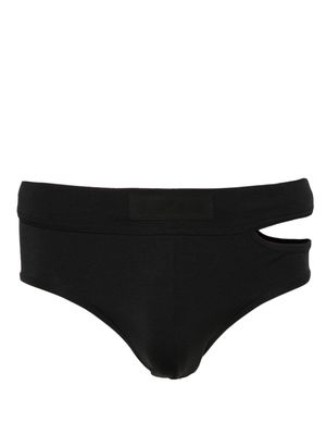 LGN LOUIS GABRIEL NOUCHI logo-appliqué swimming trunks - Black