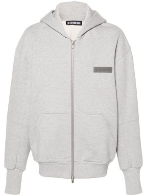 LGN LOUIS GABRIEL NOUCHI logo-patch cotton hoodie - Grey