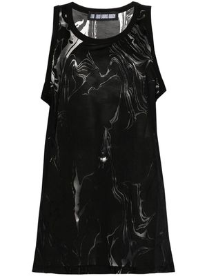 LGN LOUIS GABRIEL NOUCHI marbled-effect tank top - Black