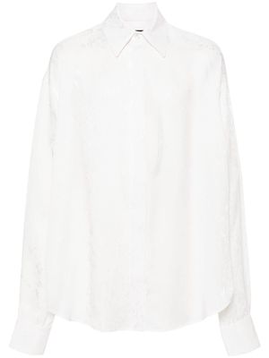 LGN LOUIS GABRIEL NOUCHI monogram-jacquard shirt - White