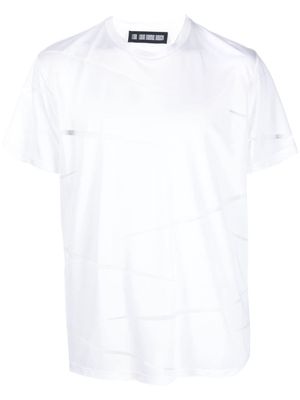 LGN LOUIS GABRIEL NOUCHI Slash devoré-effect T-shirt - White