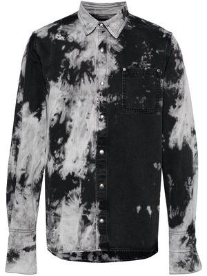 LGN LOUIS GABRIEL NOUCHI tie-dye denim shirt - Grey