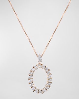 L'Heure du Diamant 18K Rose Gold Oval Pendant Necklace