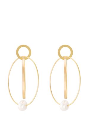 Lia Di Gregorio 18kt yellow gold pearl drop earrings