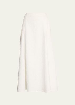 Liana Textured A-Line Maxi Skirt