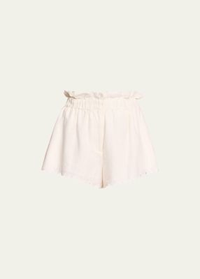 Liat Scalloped Pull-On Shorts