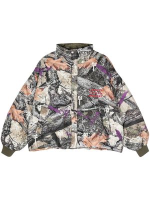 Liberal Youth Ministry abstract-print padded jacket - Green