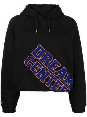 Liberal Youth Ministry appliqué-lettering long-sleeve hoodie - Black