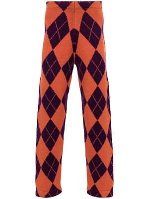 Liberal Youth Ministry Arlequin wool straight-leg trousers - Orange