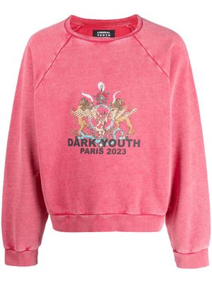 Liberal Youth Ministry graphic-print cropped jumper - Red
